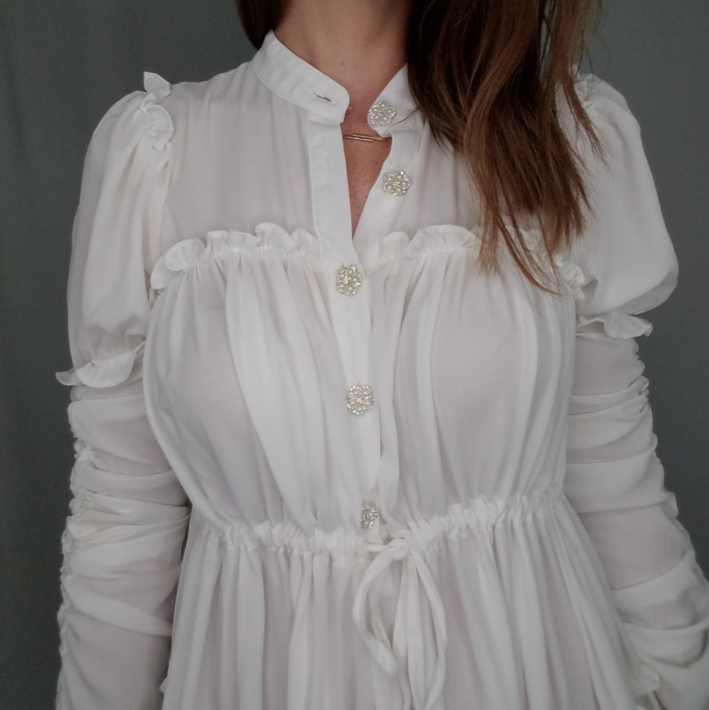 Ina White babydoll dress. - Picture 8 of 8